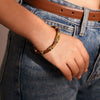 Wholesale Copper Bamboo Handpainted Oil Dropping Open Bracelet Electroplated With True Gold Colorretaining Simple Geometric Jewelry