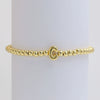 Wholesale Copper Beaded Bracelet With English Letter Pattern And Electroplating Treatment For Women