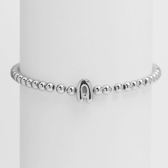 Wholesale Copper Beaded Bracelet With English Letter Pattern And Electroplating Treatment For Women