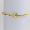 Wholesale Copper Beaded Bracelet With English Letter Pattern And Electroplating Treatment For Women