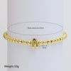 Wholesale Copper Beaded Bracelet With English Letter Pattern And Electroplating Treatment For Women