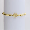 Wholesale Copper Beaded Bracelet With English Letter Pattern And Electroplating Treatment For Women