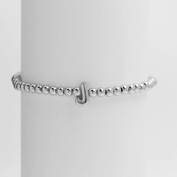 Wholesale Copper Beaded Bracelet With English Letter Pattern And Electroplating Treatment For Women