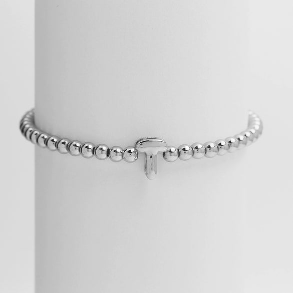 Wholesale Copper Beaded Bracelet With English Letter Pattern And Electroplating Treatment For Women