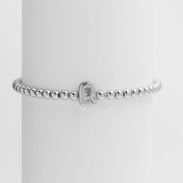 Wholesale Copper Beaded Bracelet With English Letter Pattern And Electroplating Treatment For Women