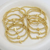 Wholesale Copper Beaded Bracelet With English Letter Pattern And Electroplating Treatment For Women