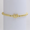 Wholesale Copper Beaded Bracelet With English Letter Pattern And Electroplating Treatment For Women