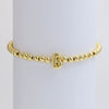 Wholesale Copper Beaded Bracelet With English Letter Pattern And Electroplating Treatment For Women