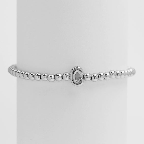 Wholesale Copper Beaded Bracelet With English Letter Pattern And Electroplating Treatment For Women