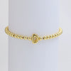 Wholesale Copper Beaded Bracelet With English Letter Pattern And Electroplating Treatment For Women