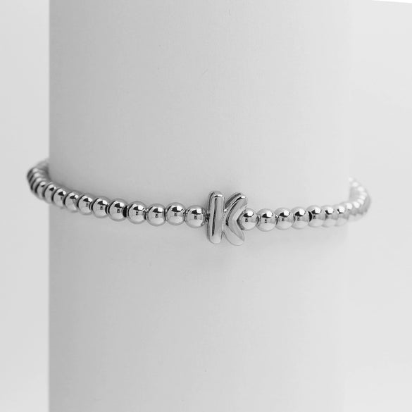 Wholesale Copper Beaded Bracelet With English Letter Pattern And Electroplating Treatment For Women