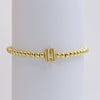 Wholesale Copper Beaded Bracelet With English Letter Pattern And Electroplating Treatment For Women