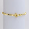 Wholesale Copper Beaded Bracelet With English Letter Pattern And Electroplating Treatment For Women