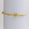 Wholesale Copper Beaded Bracelet With English Letter Pattern And Electroplating Treatment For Women