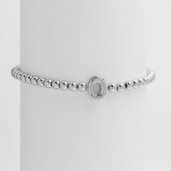 Wholesale Copper Beaded Bracelet With English Letter Pattern And Electroplating Treatment For Women