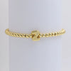 Wholesale Copper Beaded Bracelet With English Letter Pattern And Electroplating Treatment For Women