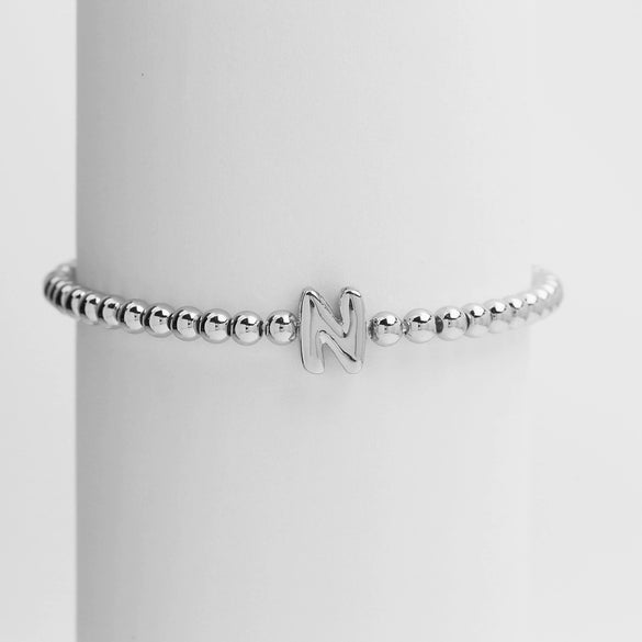 Wholesale Copper Beaded Bracelet With English Letter Pattern And Electroplating Treatment For Women