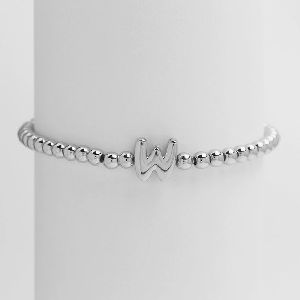 Wholesale Copper Beaded Bracelet With English Letter Pattern And Electroplating Treatment For Women