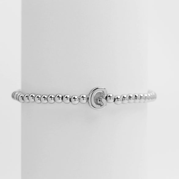 Wholesale Copper Beaded Bracelet With English Letter Pattern And Electroplating Treatment For Women