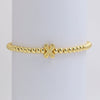 Wholesale Copper Beaded Bracelet With English Letter Pattern And Electroplating Treatment For Women