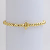 Wholesale Copper Beaded Bracelet With English Letter Pattern And Electroplating Treatment For Women