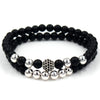 Wholesale Copper Beads Bracelet With Micropaved Zircon Crown Design Exaggerated Retro Style