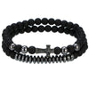 Wholesale Copper Beads Bracelet With Micropaved Zircon Crown Design Exaggerated Retro Style