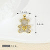 Wholesale Copper Bear Pendant Earrings Jewelry Accessories With Microinlaid Zircon And Electroplating In Cartoon And Animal Style