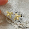 Wholesale Copper Bow Earrings For Women Sweet Style Electroplated Jewelry
