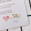 Wholesale Copper Bow Earrings With Electroplating Treatment Sweet Style For Girls