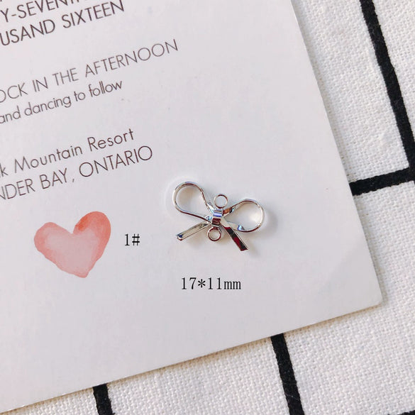 Wholesale Copper Bow Earrings With Electroplating Treatment Sweet Style For Girls