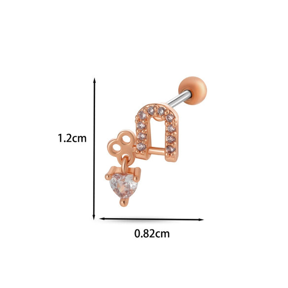 Wholesale Copper Bow Fashion Women's Cartilage Puncture Ear Bone Nail