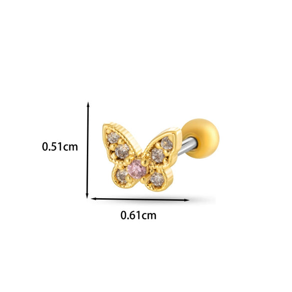 Wholesale Copper Bow Fashion Women's Cartilage Puncture Ear Bone Nail