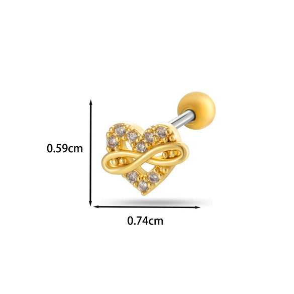 Wholesale Copper Bow Fashion Women's Cartilage Puncture Ear Bone Nail