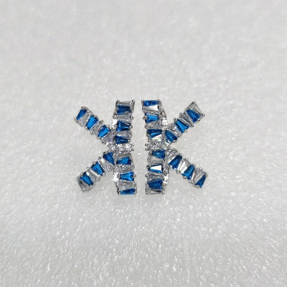 Wholesale Copper Bow Shape Electroplating Zircon Glitter Women's Earrings