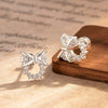Wholesale Copper Bow Shape Light Luxury Style Zircon Ear Nail Ear Bone Nail Set With Diamonds