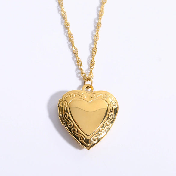 Wholesale Copper Bow Shaped Love Lock Necklace With Real Gold Plated Electroplating And Bamboo Chain
