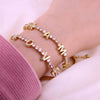 Wholesale Copper Bracelet With Micropaved Zircon And Styling Of Letters Numbers Text Jewelry For Women