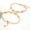 Wholesale Copper Bracelet With Micropaved Zircon And Styling Of Letters Numbers Text Jewelry For Women