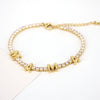 Wholesale Copper Bracelet With Micropaved Zircon And Styling Of Letters Numbers Text Jewelry For Women