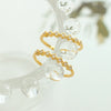 Wholesale Copper Brass Geometric Inlaid Zircon Open Women's Ring Fashionable Jewelry