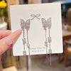 Wholesale Copper Butterfly Bow Zirconia Earrings For Women