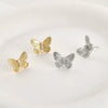 Wholesale Copper Butterfly Hanging Earrings Electroplated Handmade Ear Jewelry Accessories