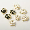 Wholesale Copper Camellia Shaped Beaded Necklace And Bracelet Accessories Material With Electroplating