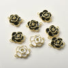 Wholesale Copper Camellia Shaped Beaded Necklace And Bracelet Accessories Material With Electroplating
