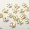 Wholesale Copper Camellia Shaped Beaded Necklace And Bracelet Accessories Material With Electroplating
