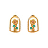 Wholesale Copper Cartoon Character Inlaid Zircon Threepiece Earrings Suit