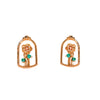 Wholesale Copper Cartoon Character Inlaid Zircon Threepiece Earrings Suit