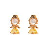 Wholesale Copper Cartoon Character Inlaid Zircon Threepiece Earrings Suit