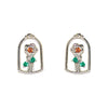Wholesale Copper Cartoon Character Inlaid Zircon Threepiece Earrings Suit
